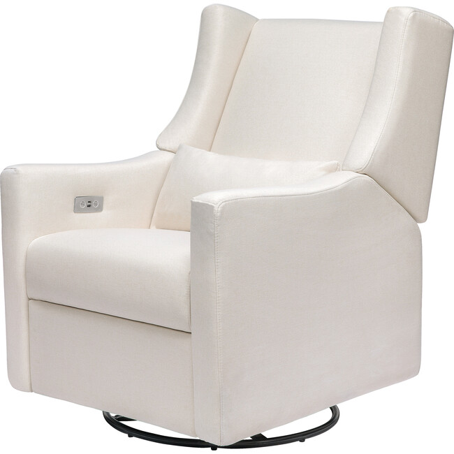 Kiwi Electronic Recliner and Swivel Glider with USB Port, Cream Eco-Performance Fabric