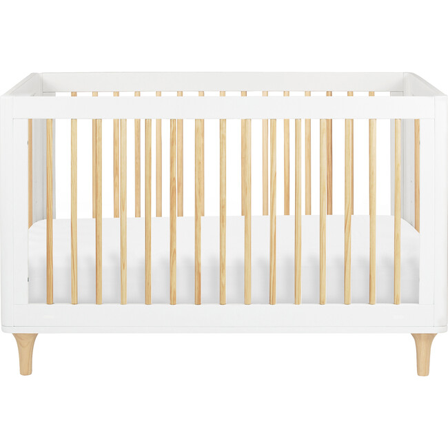 Lolly 3-in-1 Convertible Crib with Toddler Bed Conversion Kit, White - Cribs - 1