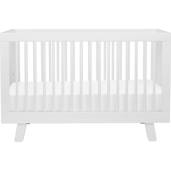 Hudson 3-in-1 Convertible Crib with Toddler Bed Conversion Kit, White