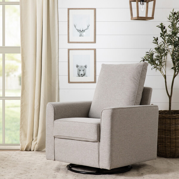 Alden Swivel Glider, Performance Grey Eco-Weave Namesake Nursery