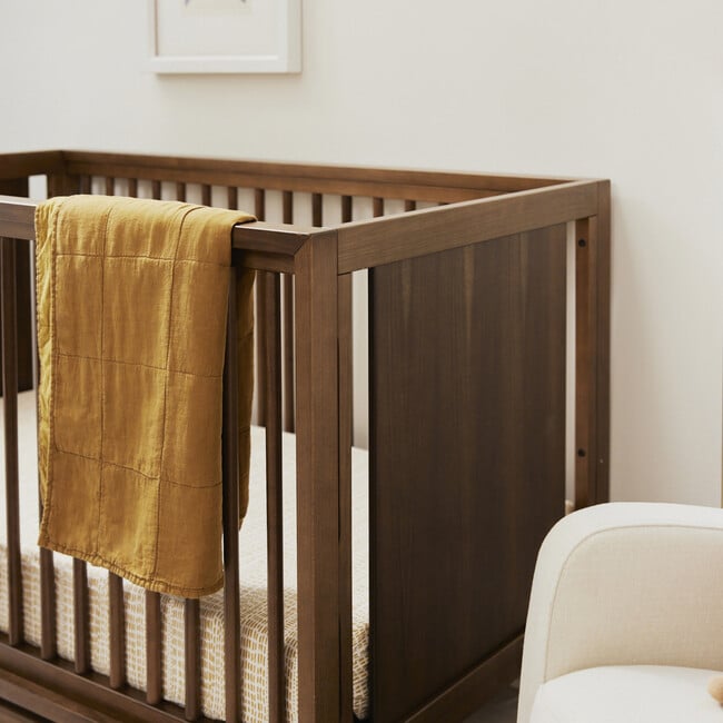 Peggy 3-in-1 Convertible Crib with Toddler Bed Conversion Kit, Natural Walnut - Cribs - 3