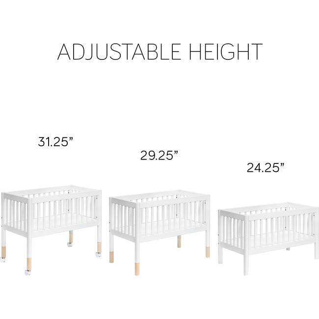 Gelato Portable Bassinet, Washed White - Bassinets - 3