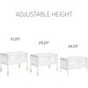 Gelato Portable Bassinet, Washed White - Bassinets - 3