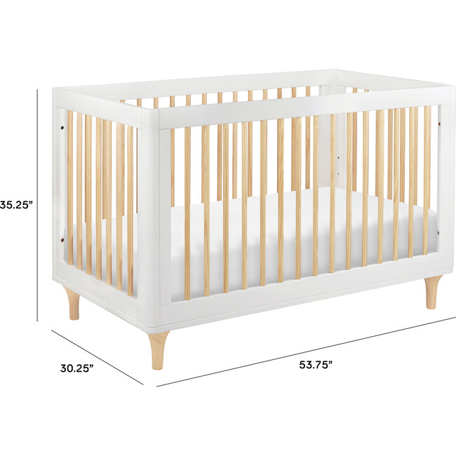 Lolly 3-in-1 Convertible Crib with Toddler Bed Conversion Kit, White - Cribs - 6
