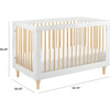 Lolly 3-in-1 Convertible Crib with Toddler Bed Conversion Kit, White - Cribs - 6 - thumbnail