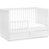 Bento 3-in-1 Convertible Storage Crib with Toddler Bed Conversion Kit, White - Cribs - 5 - thumbnail