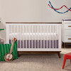 Scoot 3-in-1 Convertible Crib With Toddler Bed Conversion Kit, White/Walnut - Cribs - 3