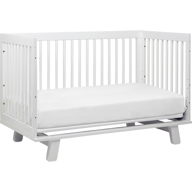 Hudson 3-in-1 Convertible Crib with Toddler Bed Conversion Kit, White - Cribs - 4