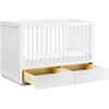 Bento 3-in-1 Convertible Storage Crib with Toddler Bed Conversion Kit, White - Cribs - 7