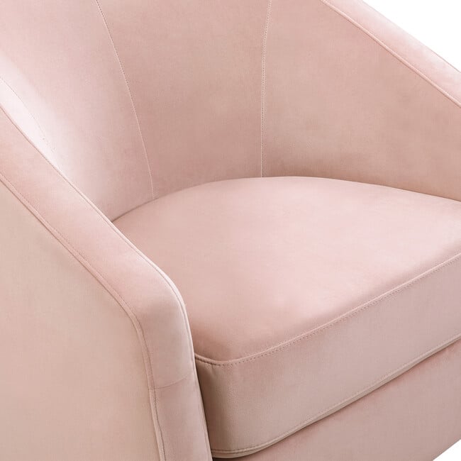 Madison Swivel Glider, Blush Velvet - Nursery Chairs - 6