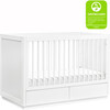 Bento 3-in-1 Convertible Storage Crib with Toddler Bed Conversion Kit, White - Cribs - 8