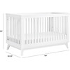 Scoot 3-in-1 Convertible Crib with Toddler Bed Conversion Kit, White - Cribs - 4