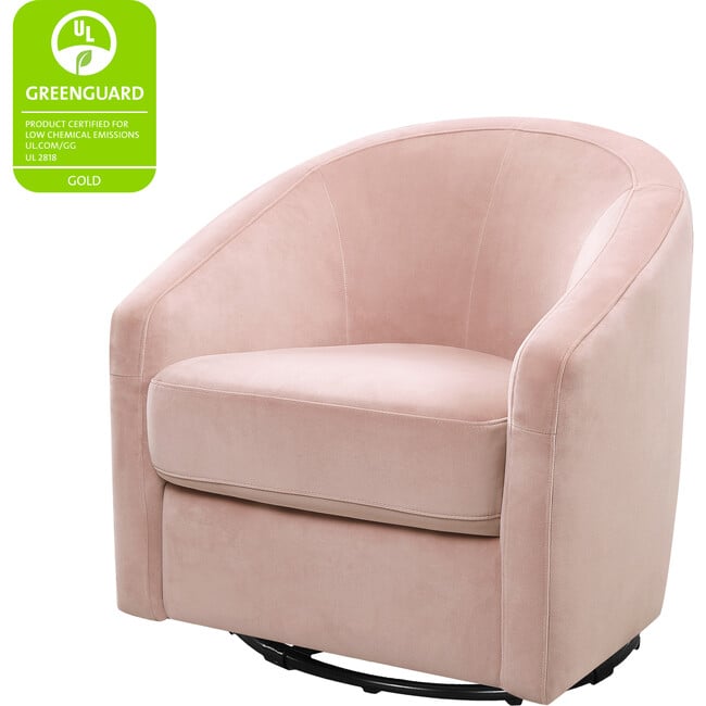 Madison Swivel Glider, Blush Velvet - Nursery Chairs - 7