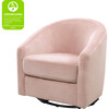 Madison Swivel Glider, Blush Velvet - Nursery Chairs - 7 - thumbnail
