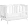 Scoot 3-in-1 Convertible Crib with Toddler Bed Conversion Kit, White - Cribs - 5