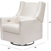 Kiwi Electronic Recliner and Swivel Glider with USB Port, Cream Eco-Performance Fabric - Nursery Chairs - 5