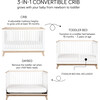 Scoot 3-in-1 Convertible Crib with Toddler Bed Conversion Kit, White/Slate - Cribs - 9
