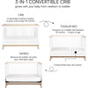 Scoot 3-in-1 Convertible Crib with Toddler Bed Conversion Kit, White - Cribs - 8