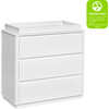 Bento 3-Drawer Changer Dresser with Removable Changing Tray, White - Dressers - 8