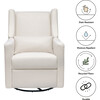 Kiwi Electronic Recliner and Swivel Glider with USB Port, Cream Eco-Performance Fabric - Nursery Chairs - 6