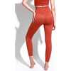 Women's Selina Shiny Rib V-Back 7/8 Legging, Red Clay - Leggings - 5