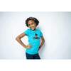 Curly+Confident: Girls Statement Tee, Aqua - Tees - 1 - thumbnail