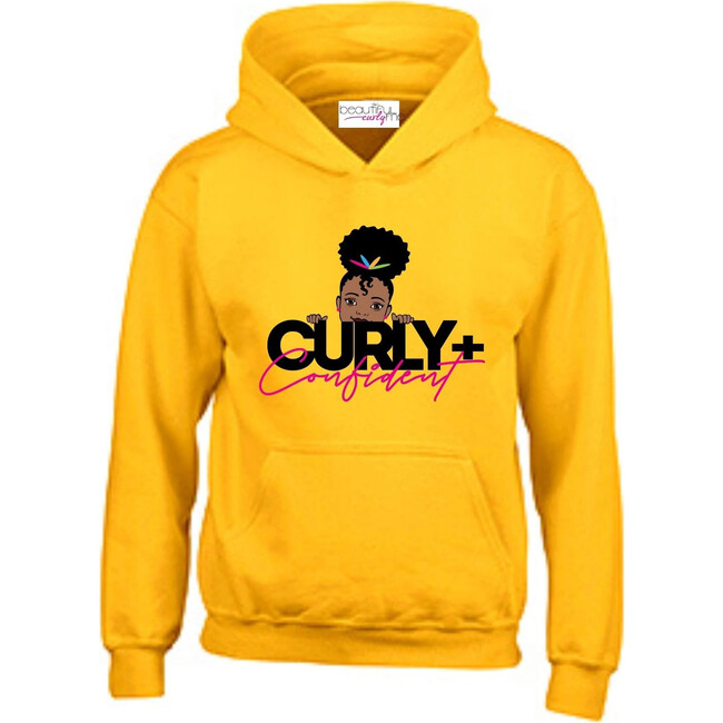 Curly+Confident Hoodie, Gold