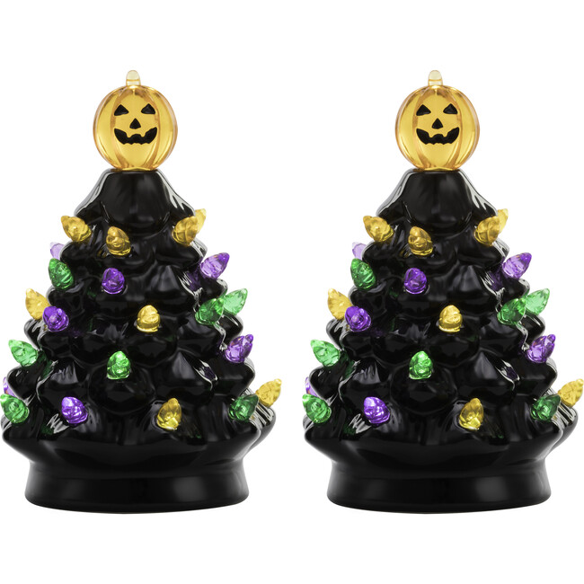 Set of 2 Halloween Trees, Black