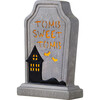 10" Ceramic LED Tombstone, Tomb Sweet Tomb - Accents - 3