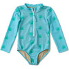 Girl's Surf Suit, Fronds Forever - One Pieces - 1 - thumbnail