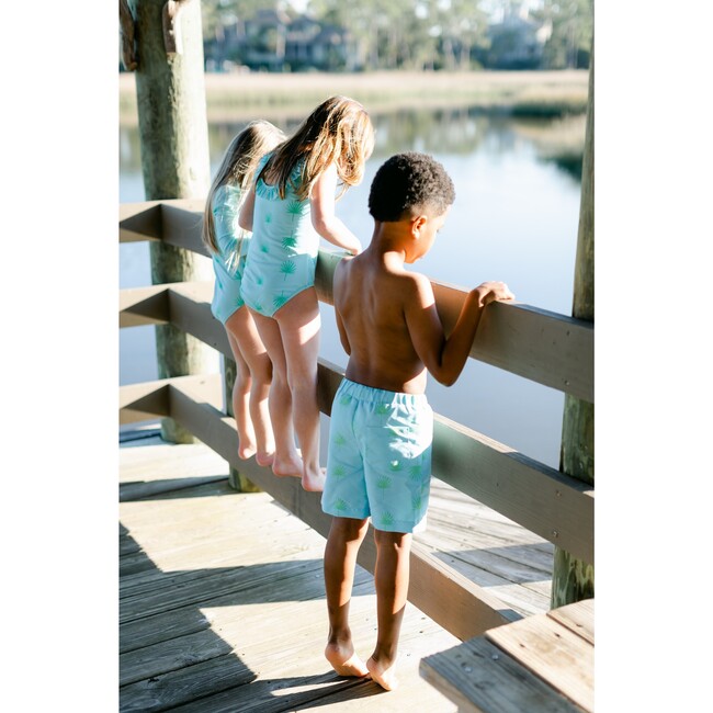 Girl's Surf Suit, Fronds Forever - One Pieces - 3