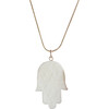 Shomera Hamsa Star of David Pendant, Silver - Necklaces - 1 - thumbnail