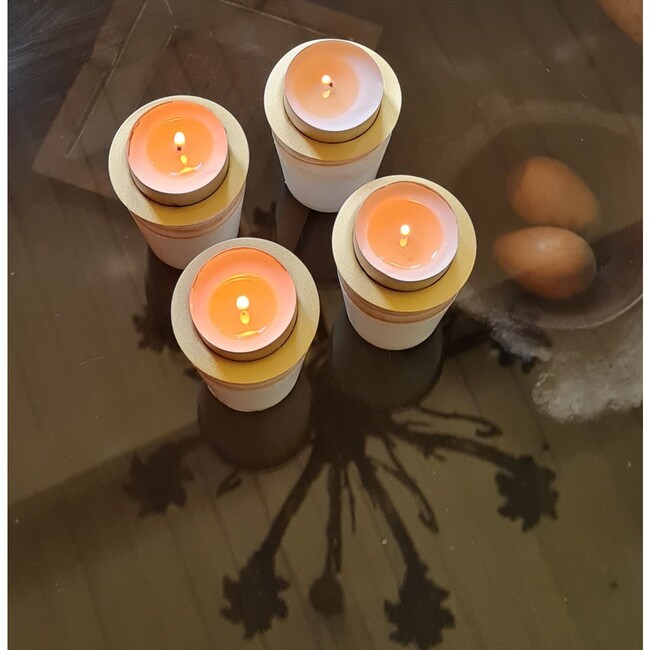 Liv Luv Tea Candle Holders, Gold - Menorahs & Candles - 3