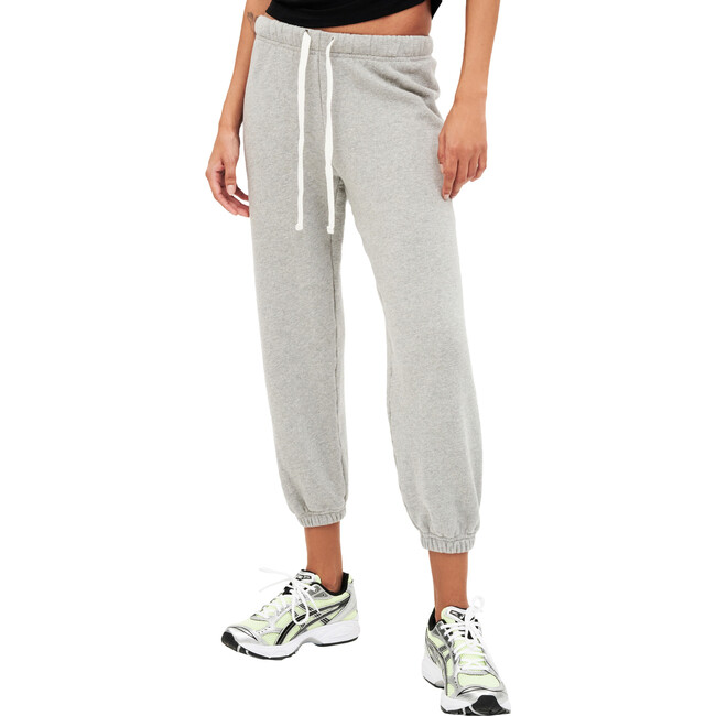 Women's Flore French Terry 7/8 Sweatpant, Heather Grey - Sweatpants - 1 - zoom