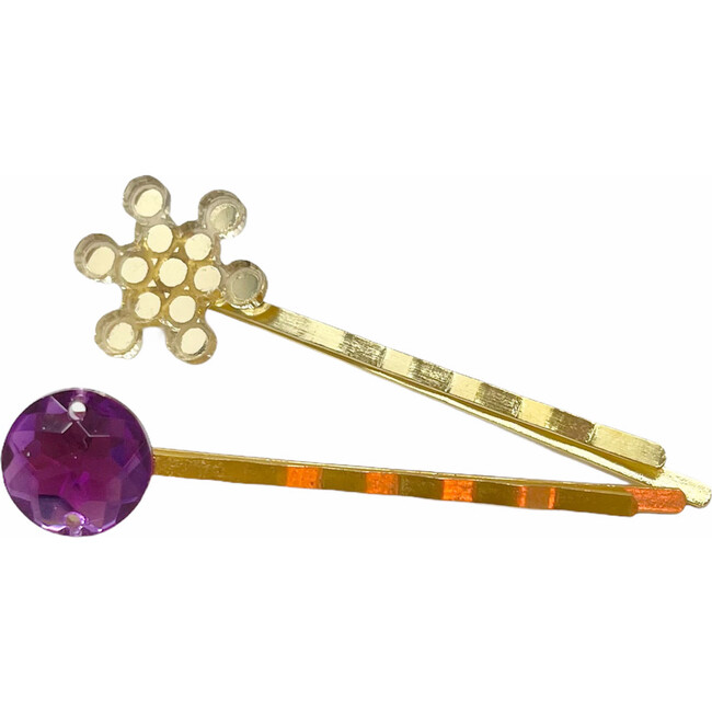 Fruit of Life Hair Pin Set of 2, Purple