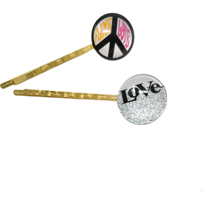 Love + Peace Hair Pin, Set of 2