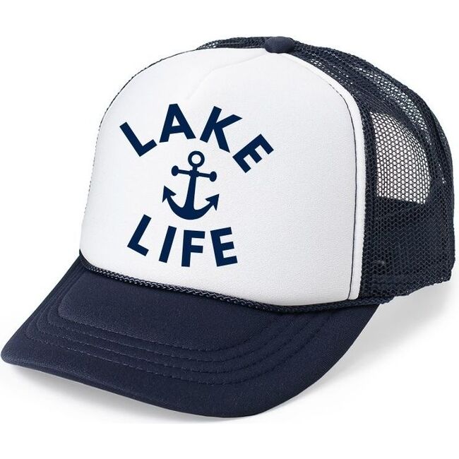 Lake Life Trucker Hat, Navy & White