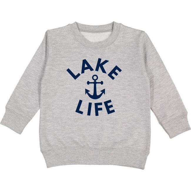Lake Life Long Sleeve Sweatshirt, Gray - Sweatshirts - 1