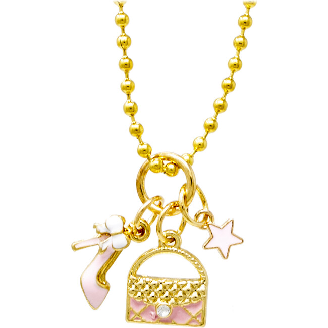 Heel, Purse & Star Gold Necklace
