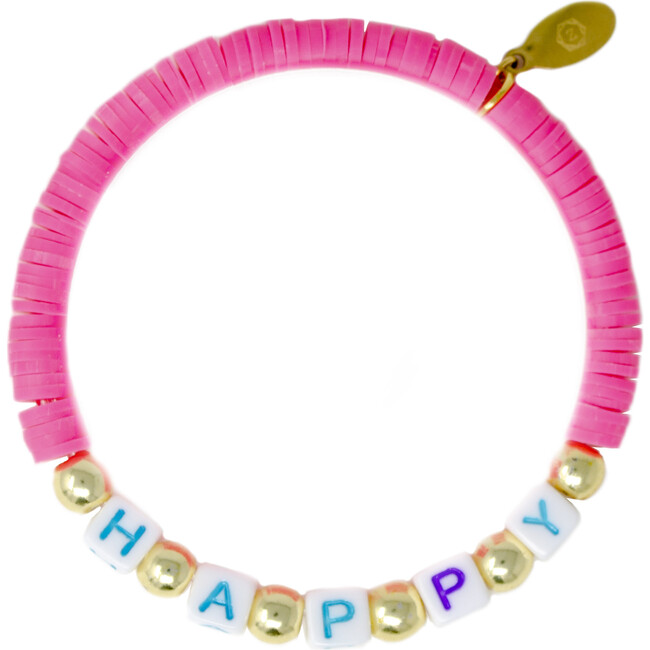 Hot Pink "Happy" Bracelet