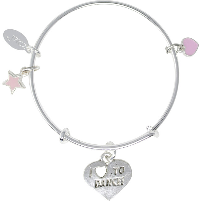 Love to Dance Silver Bangle Bracelet