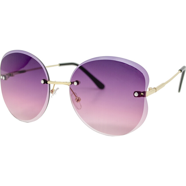 Purple Frameless Butterfly Sunglasses
