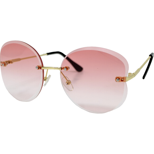 Pink Frameless Butterfly Sunglasses