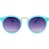 Teal Retro Cat Sunglasses - Sunglasses - 2 - thumbnail