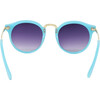 Teal Retro Cat Sunglasses - Sunglasses - 4 - thumbnail