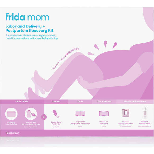 Mama & Wish Postpartum Recovery Kit - Includes Peri Bottle, Comfy Garments  & Essentials for Women After Birth