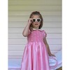 Taffeta Rosebud Smocked Dress, Pink - Dresses - 2