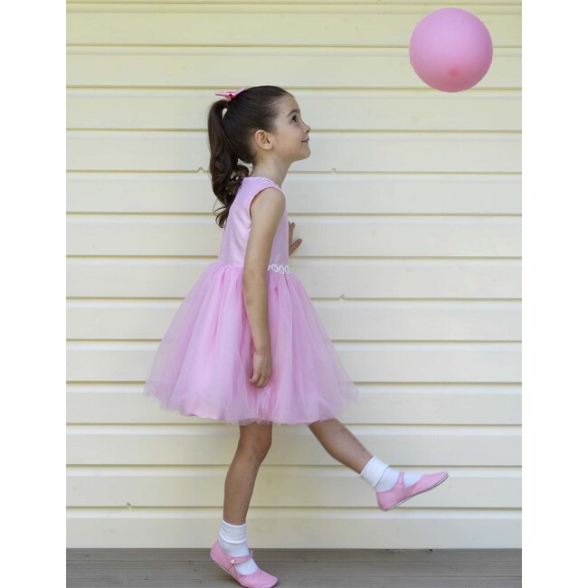 Daisy Tulle Party Dress, Pink - Dresses - 2