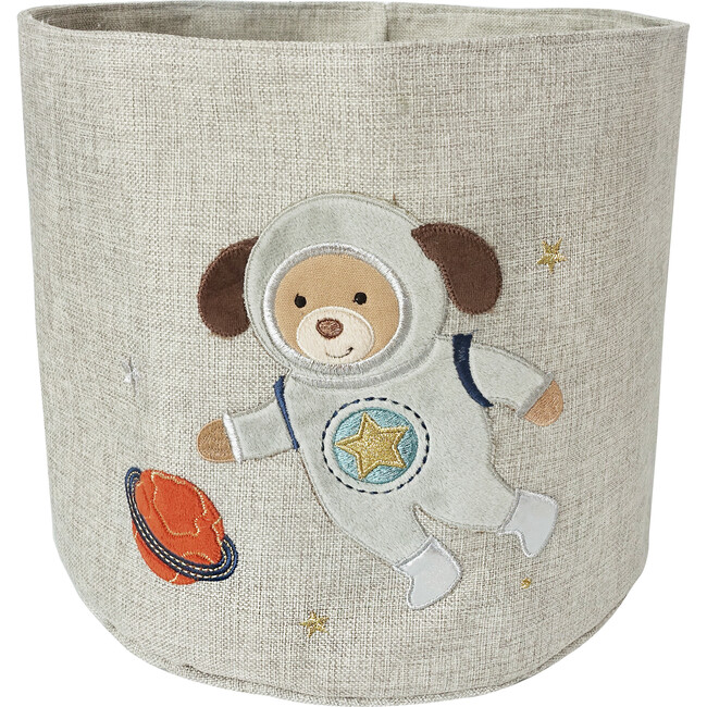 Astro Dog Toy Bin, Gray