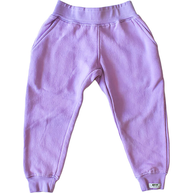 Kids Hand Dyed Joggers, Purple - Sweatpants - 1